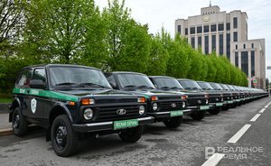 Рустам Минниханов вручил лесопатрульные машины учреждениям Минлесхоза Татарстана