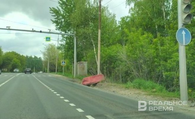 Казанцы опасаются, что дорогу на повороте на поселок Нагорный может снести дождем