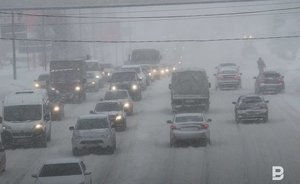 В Татарстане из-за метели ограничивают движение автобусов на дорогах