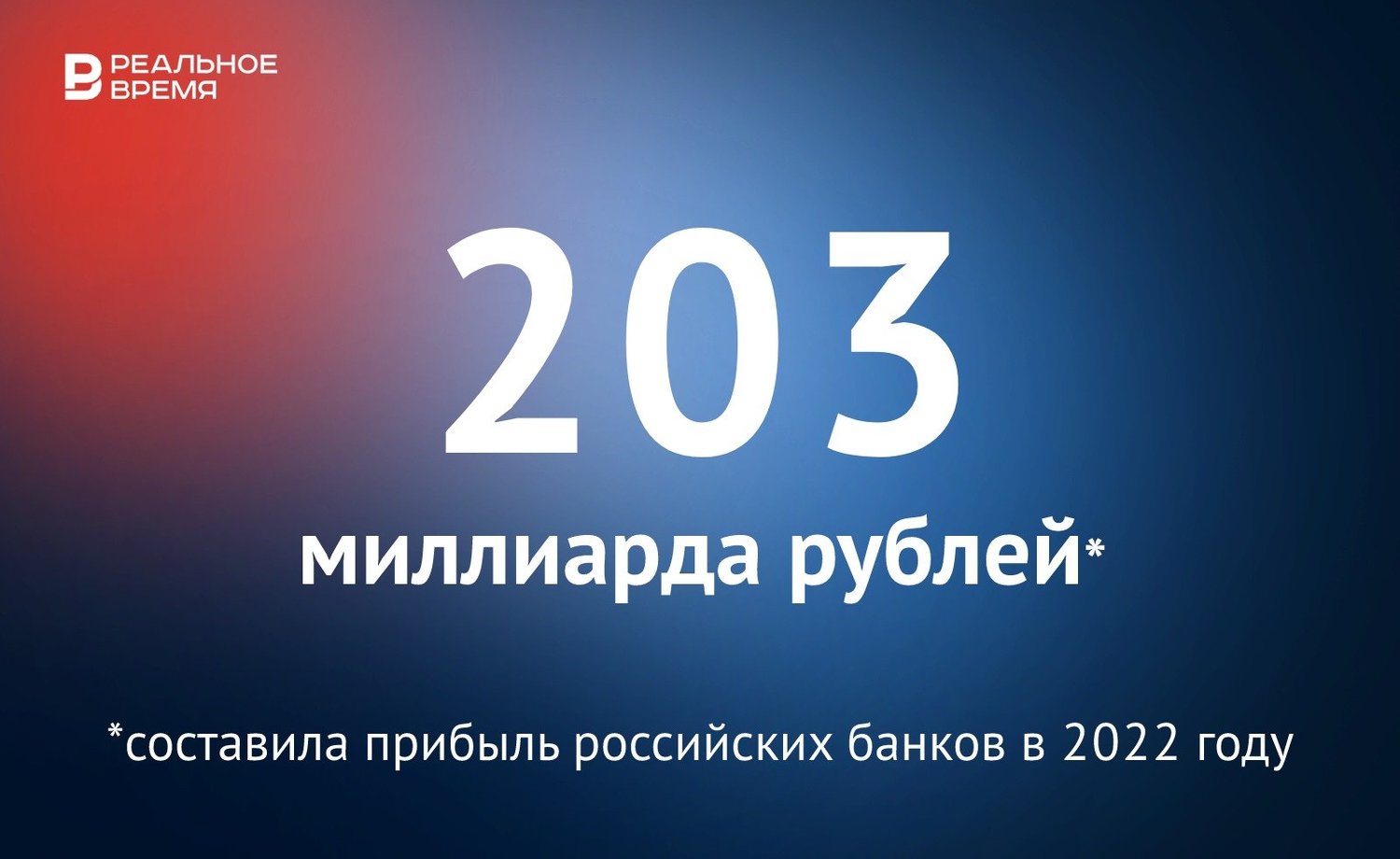 Прибыль банков России в 2022 году составила 203 млрд рублей — Реальное время