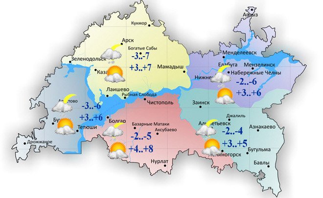 Сегодня в Татарстане без осадков и до +8