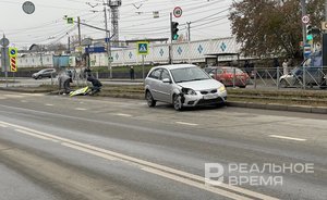 В Казани на улице Гвардейской снесли дорожный знак
