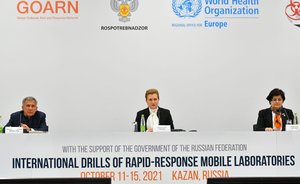 Международные учения по реагированию на санитарно-эпидемиологические ЧС стартовали в Казани с минуты молчания