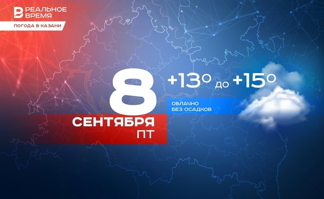 Сегодня в Казани облачно и до +15 градусов