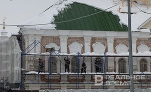 На мечети Марджани в Казани сломались строительные леса