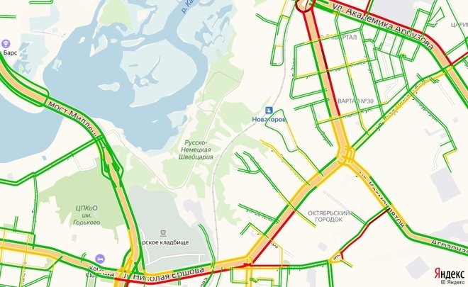 Карта казани с пробками онлайн в реальном времени