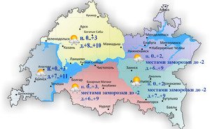 В Татарстане температура не поднимется выше 11°С