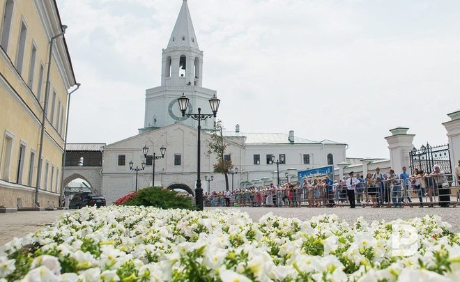В столице Татарстана на стенах Кремля проводят противоаварийные работы