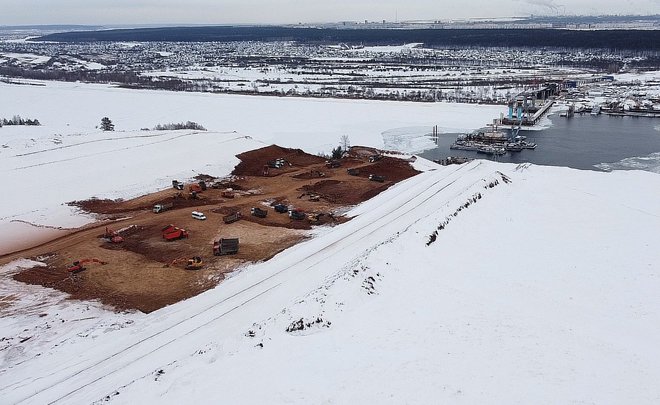 Работы по надвижке пролета моста через Каму в Татарстане завершены на 15%