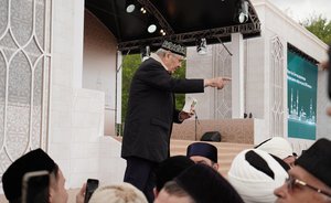 На месте парка аттракционов «Кырлай» заложили первый камень Соборной мечети — фото