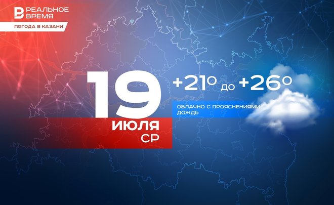 В Казани сегодня ожидается дождь и до +26 градусов