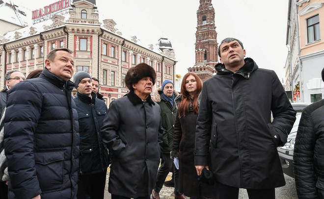 Минниханов осмотрел несколько объектов в историческом центре Казани
