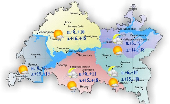 Карта дождя в татарстане