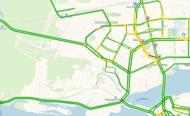 Казань пробки сейчас онлайн карта смотреть онлайн