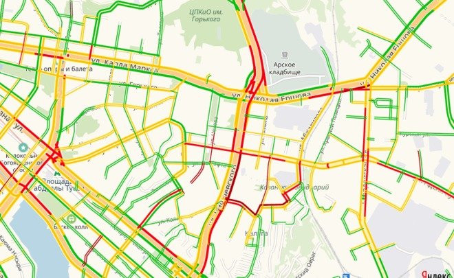 Карта пробок рязань онлайн в реальном времени