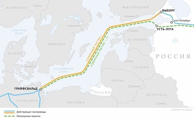 Дания выступила против газопровода «Северный поток — 2»