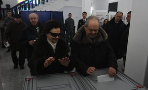 Шаймиев проголосовал на избирательном участке в КНИТУ-КХТИ