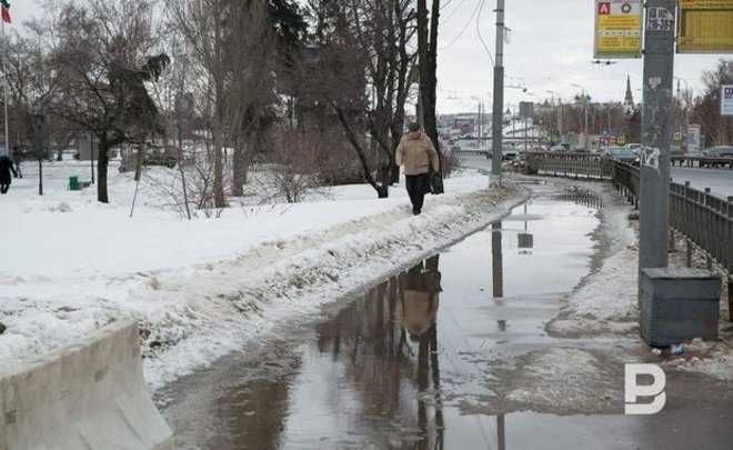 В минувшие выходные в Татарстане прошел снегопад — видео