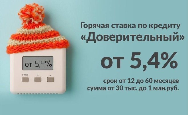 Банк Казани предлагает потребительский кредит от 5,4%