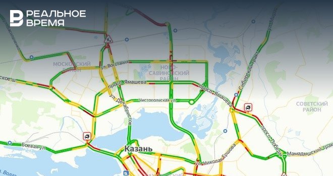 Карта казани с пробками онлайн в реальном времени