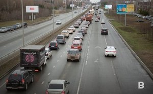 Вечером на казанских дорогах образовались 7-балльные пробки