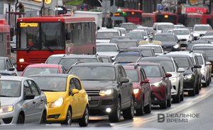 В Казани на Мамадышском тракте образовалась огромная пробка