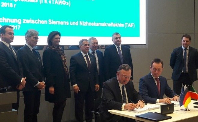 ТАИФ и Siemens подписали соглашение о строительстве новой электростанции в Нижнекамске