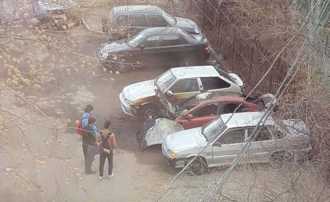 В Казани ночью сгорел автомобиль