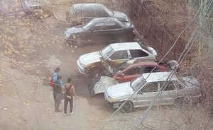 В Казани ночью сгорел автомобиль