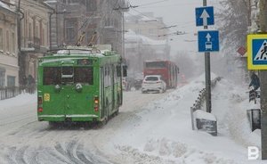 В Казани остановилось движение нескольких троллейбусов на улице Бигичева из-за обрыва проводов