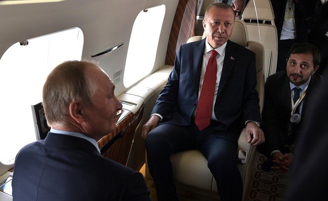 Путин показал Эрдогану Су-57, Су-35, Ка-62 и казанский Ми-38