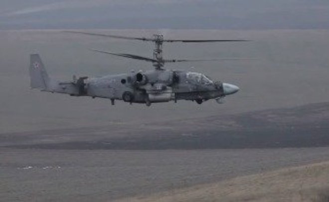 Минобороны опубликовало видео применения Ка-52 во время спецоперации на Украине