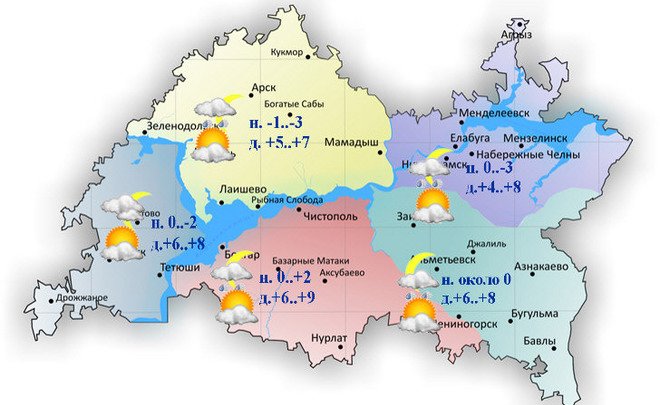 Карта дождя по татарстану