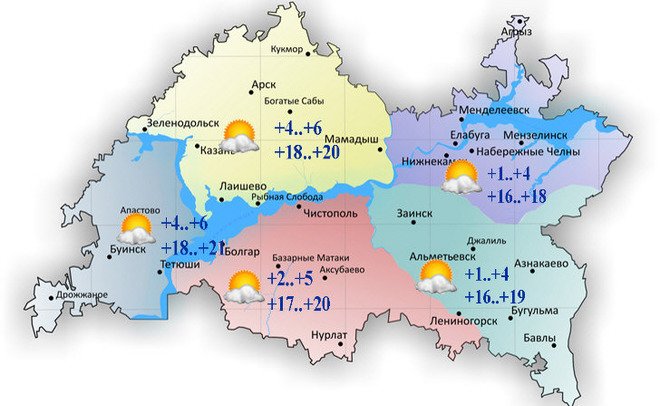 Сегодня в Татарстане без осадков и до +21