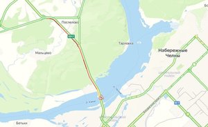 На въезде в Набережные Челны образовался 12-километровый затор