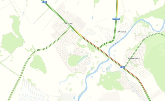 В Татарстане на подъезде к Сокурам образовалась пробка почти в 5 км