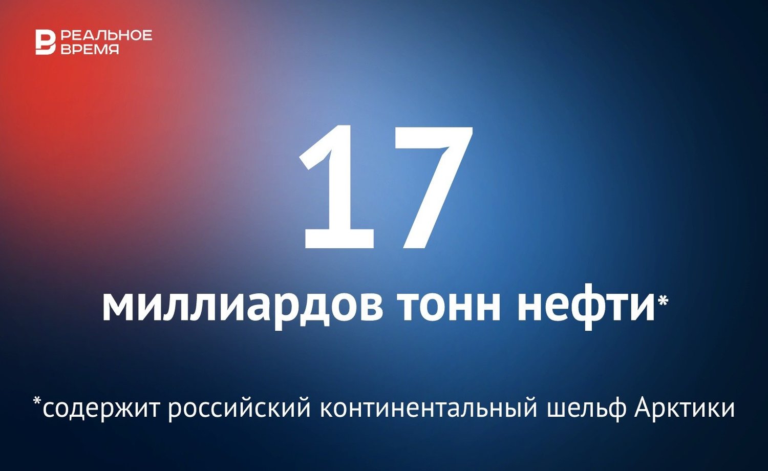 Российский континентальный шельф Арктики содержит 17 млрд тонн нефти —  Реальное время