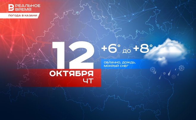Сегодня в Казани сильный ветер, дождь и до +8 градусов
