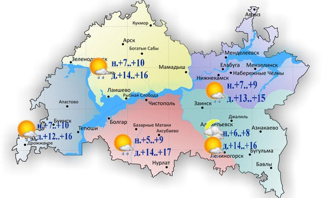 Карта осадков аксубаево