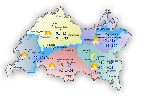 В Татарстане потеплеет до +24°С