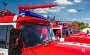 В Самарской области к тушению пожара привлекли вертолет из Казани