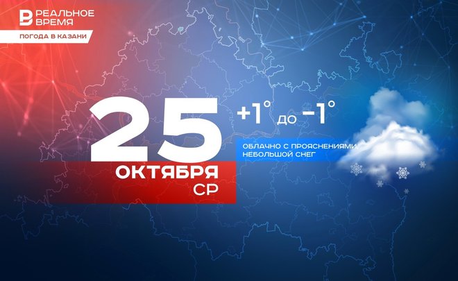 Сегодня в Казани ожидается снег и до -1 градуса