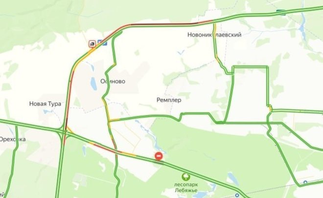 В Татарстане на участке трассы М-7 растянулась пробка на 10 километров