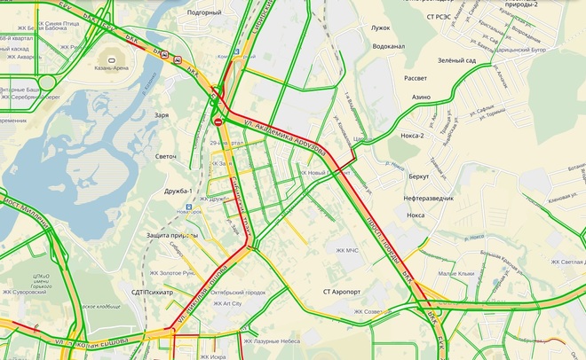 Автомобильные пробки в казани